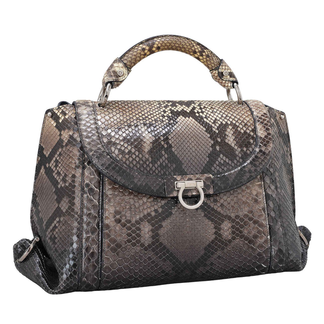 FERRAGAMO(USED)페레가모 소피아 파이톤 토트백
